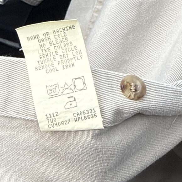 Vintage Woolrich Men’s L Outdoor Work Shirt 100% Cotton Twill Khaki Button-Up - Picture 4 of 10